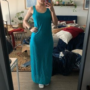 Double layered Teal maxi dress